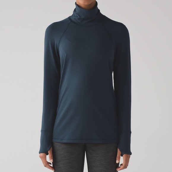 Lululemon Hill & Valley Turtleneck Long Sleeve Nocturnal Teal - Picture 1 of 10